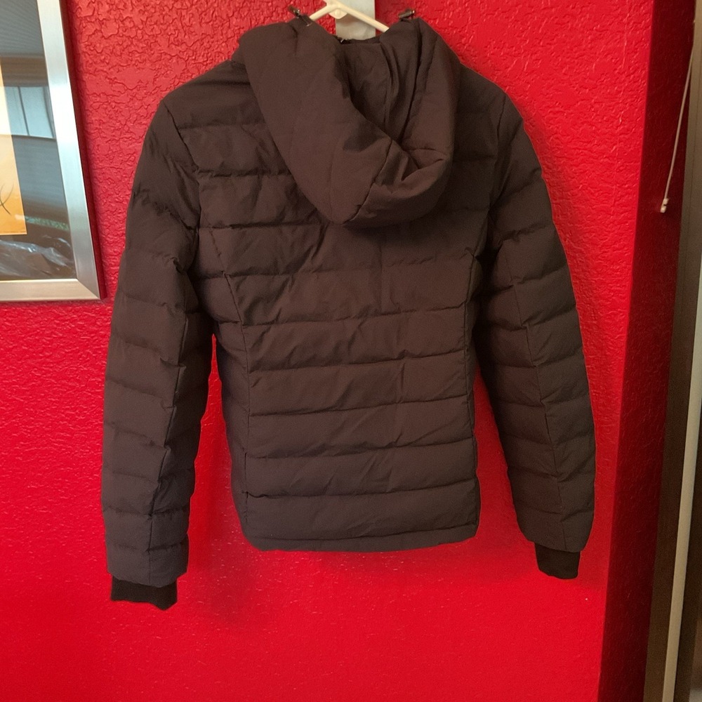 Michael Kors Women's Hooded Puffer Jacket, Brown, Size M Gold-tone Hardware, EUC - Picture 2 of 8